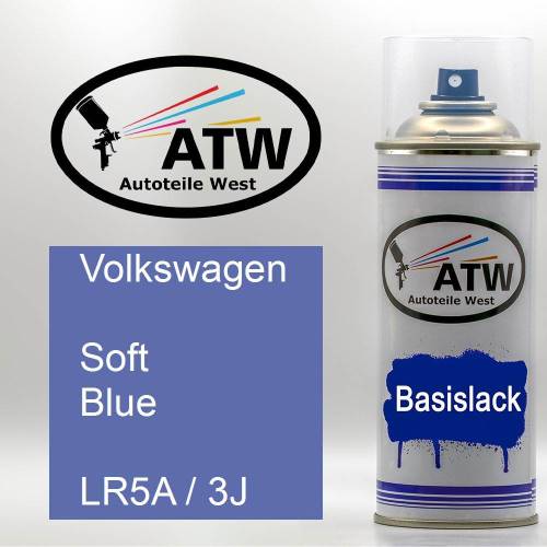 Volkswagen, Soft Blue, LR5A / 3J: 400ml Sprühdose, von ATW Autoteile West.